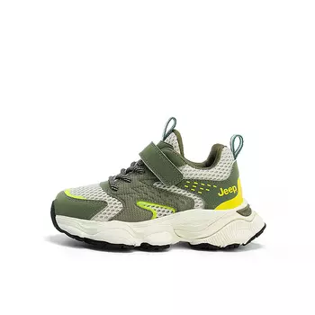 Детские кеды Детские низкие бежевые Jeep, зеленый