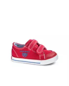 Детские кеды из парусины с застежкой-липучкой Pablosky, красный