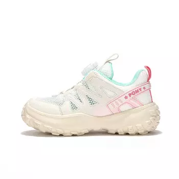 Детские кеды Kids Low-top бежевый/розовый Pony, розовый