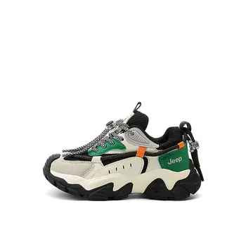 Детские кеды Kids Low-top Green/Beige Jeep, черный