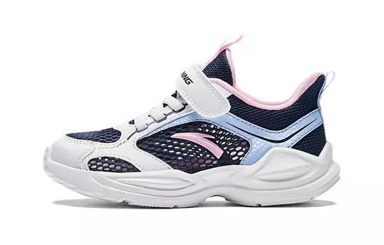 Детские кеды PS Low-top Белые/Синие/Розовые Anta Kids, белый/синий/розовый