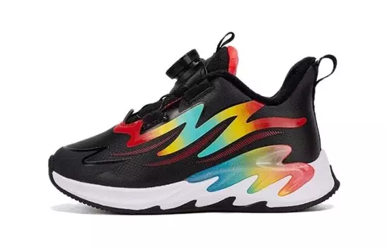 Детские кеды PS Low-top черные/красные Xtep, черный/красный