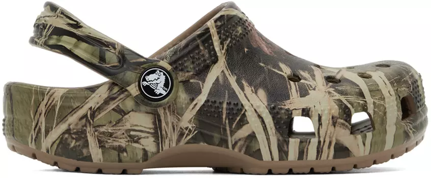Детские классические сабо цвета хаки Realtree Edition Crocs