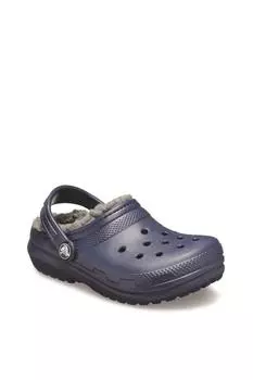 Детские классические сабо на подкладке Crocs, темно-синий