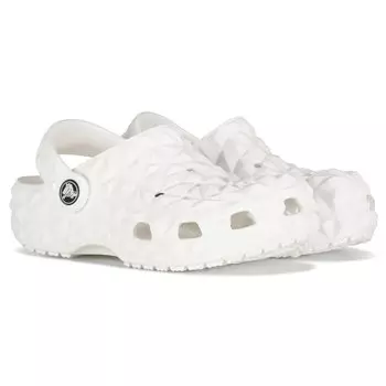 Детские классические сабо с геометрическим рисунком Little/Big Kid Crocs, белый