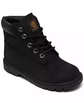 Детские классические водонепроницаемые ботинки высотой 6 дюймов от Finish Line Timberland, черный