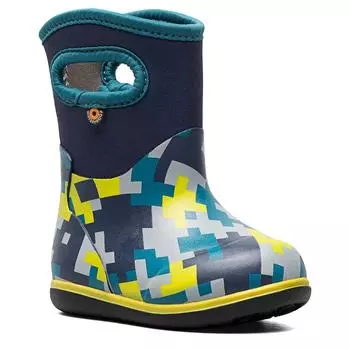 Детские классические водонепроницаемые зимние ботинки для малышей Bogs, мультиколор