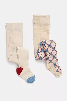 Детские колготки Konges Sljd BOW JAQUARD TIGHTS упаковка 2 шт, бежевый