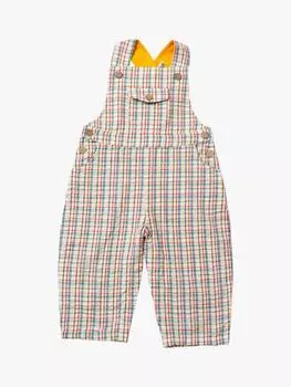 Детские комбинезоны seersucker из чистого органического хлопка в клетку Little Green Radicals, разноцветный