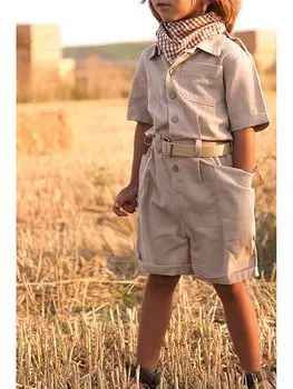 Детские комбинезоны унисекс с короткими рукавами Catz Kids, крем