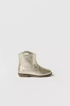 Детские/ковбойские ботинки ZARA, золото