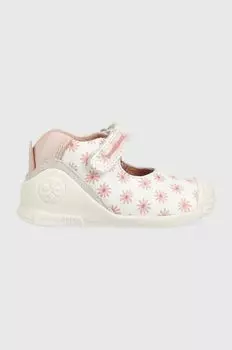 Детские кожаные балетки Biomecanics, белый