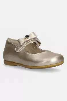 Детские кожаные балетки Calvin Klein Jeans, золотой