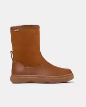 Детские кожаные ботильоны для девочек Camper, коричневый