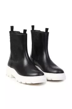 Детские кожаные ботинки челси Karl Lagerfeld, черный
