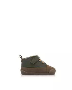 Детские кожаные ботинки с застежкой-липучкой Mustang, зеленый