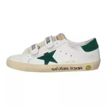 Детские кожаные кеды Old School Golden Goose, зеленый