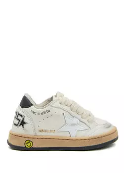 Детские кожаные кроссовки Ball Star Golden Goose, белый
