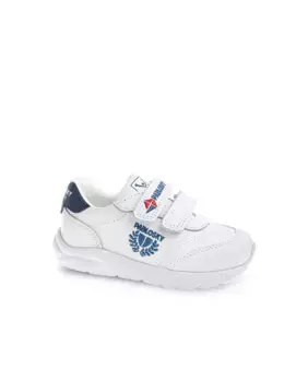 Детские кожаные кроссовки на липучке Pablosky, синий