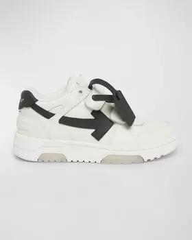 Детские кожаные кроссовки Out Of Office, для малышей/детей Off-White, цвет Off White Black