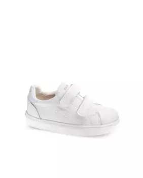 Детские кожаные кроссовки с клейкой застежкой Pablosky, белый
