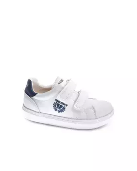 Детские кожаные кроссовки с клейкой застежкой Pablosky, синий