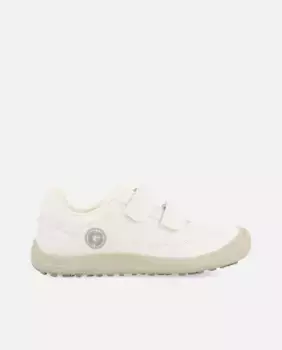 Детские кожаные кроссовки с регулируемой и гибкой застежкой Gioseppo, белый