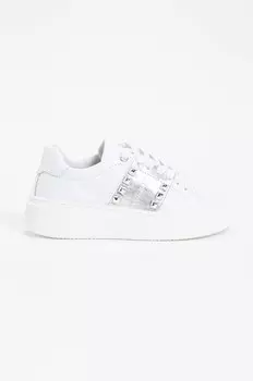Детские кожаные кроссовки Twinset, белый