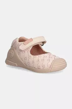 Детские кожаные полуботинки Biomecanics, розовый