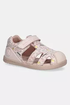 Детские кожаные сандалии Biomecanics, розовый