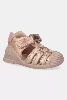 Детские кожаные сандалии Biomecanics, золотой