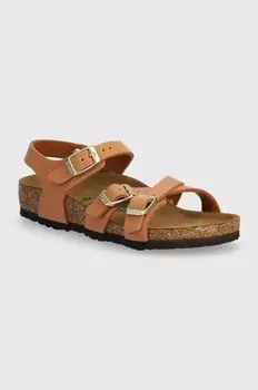 Детские кожаные сандалии Kumba Kids Birkenstock, коричневый