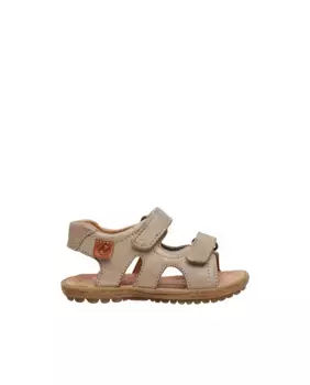 Детские кожаные сандалии Naturino, бежевый