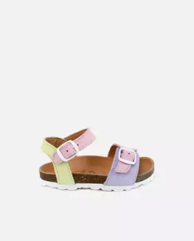 Детские кожаные сандалии с пряжками Eli 1957, мультиколор