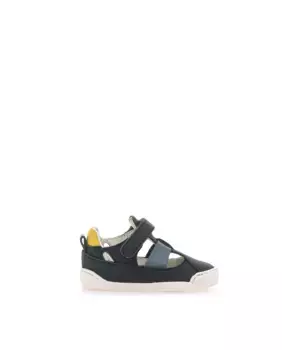 Детские кожаные сандалии с застежкой-липучкой Mustang, темно-синий