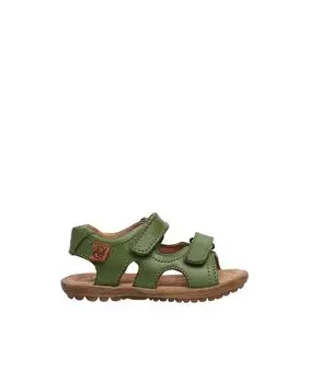 Детские кожаные сандалии с застежкой-липучкой Naturino, зеленый