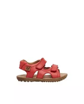Детские кожаные сандалии с застежкой-липучкой Naturino, красный