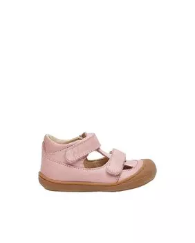 Детские кожаные сандалии с застежкой-липучкой Naturino, розовый