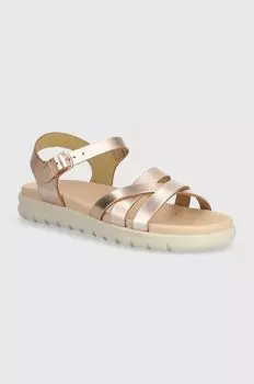Детские кожаные сандалии Sandal Soleima Geox, золото