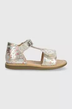 Детские кожаные сандалии Shoo Pom, золото