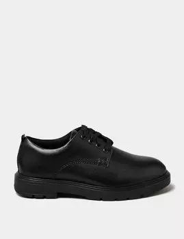 Детские кожаные школьные туфли Freshfeet (13 маленьких — 9 больших) Marks & Spencer, черный