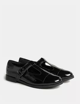 Детские кожаные школьные туфли Freshfeet (13 маленьких — 9 больших) Marks & Spencer, черный