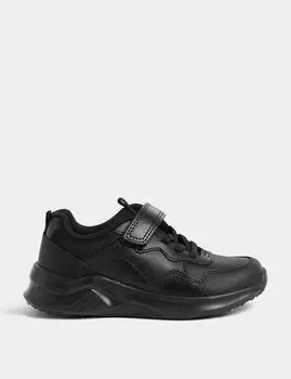 Детские кожаные школьные туфли Freshfeet (8 маленьких – 2 больших) Marks & Spencer, черный