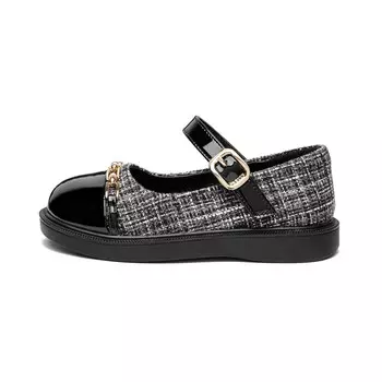 Детские кожаные туфли Детские низкие Belle, черный