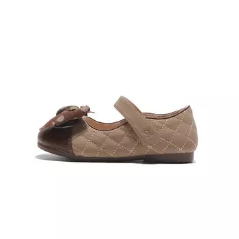 Детские кожаные туфли Детские низкие Montague, бежевый/черный