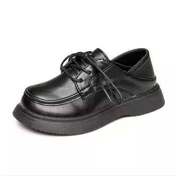 Детские кожаные туфли для начальной школы, сандалии Robinhood, цвет Black buckle