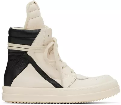 Детские кремово-черные кроссовки Geobasket Rick Owens