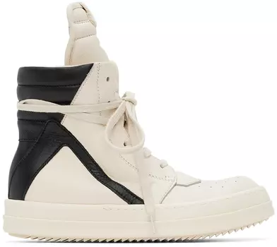 Детские кремово-черные кроссовки Geobasket Rick Owens