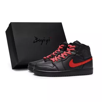 Детские кроссовки Air Jordan 1 Basketball Grade School, черный/красный