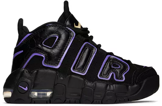 Детские кроссовки Air More Uptempo Little Kids черного цвета Nike